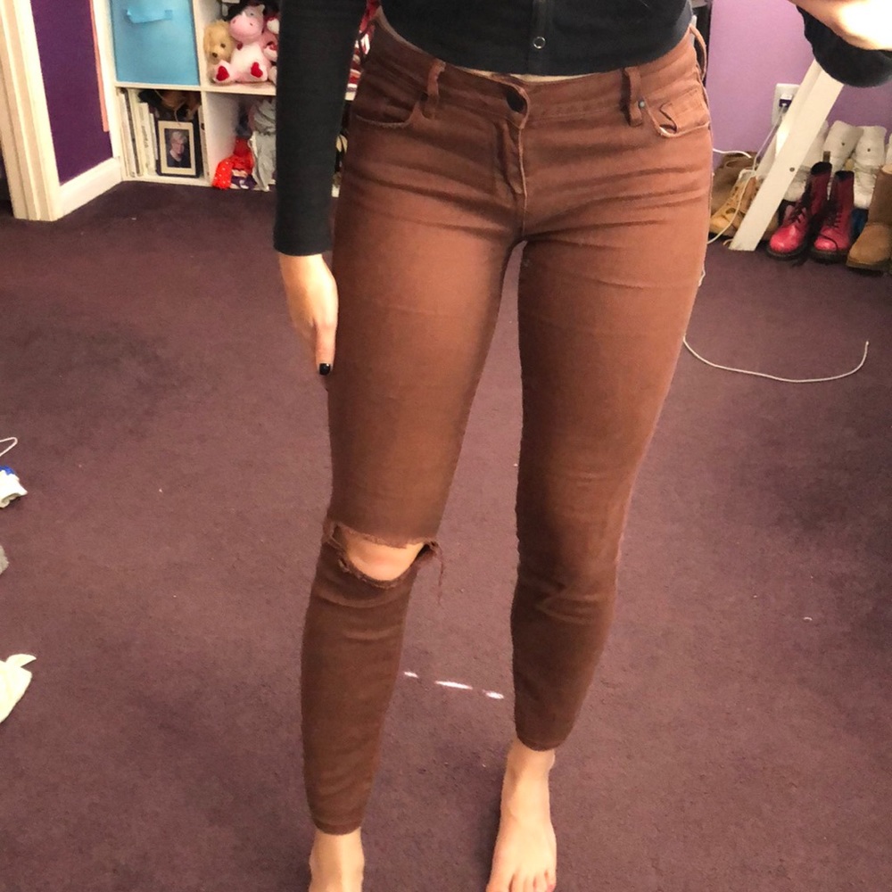 Dessert Brown Bullhead Jeans - Mid/Low Rise